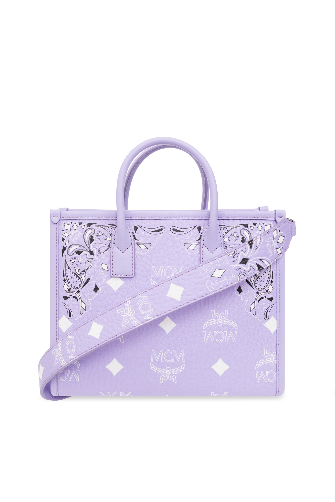 Purple best sale mcm bag